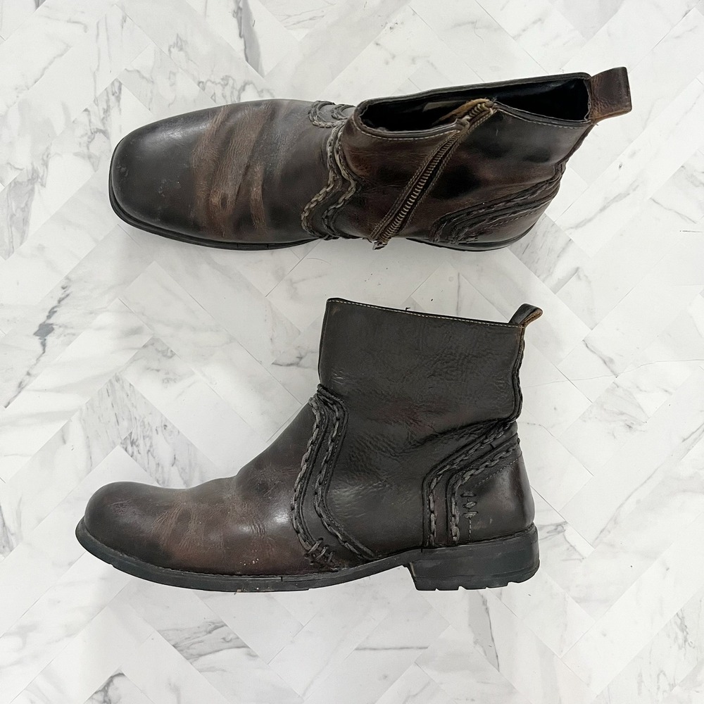 BED STU Revolution Distressed Leather Boots Size8.5